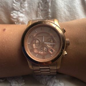 Rose gold Michael Kors boyfriend watch